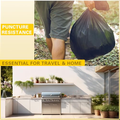 7 to 8 Gallon Trash Bag, Medium Garbage Bags, 30 Liter Black Garbage Bags, 100 Count