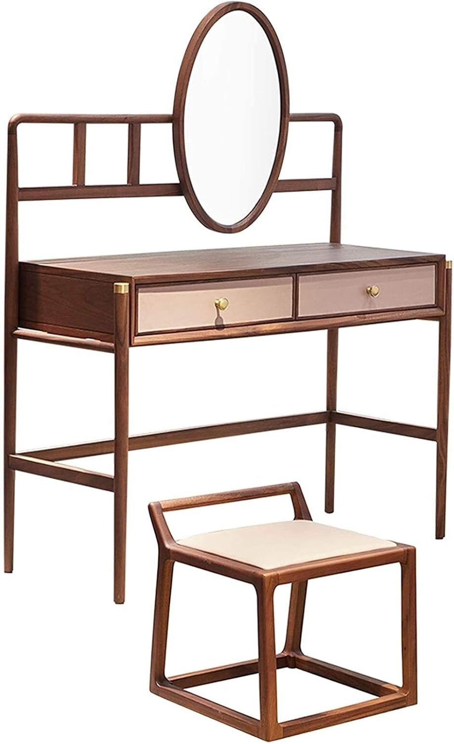 Large Vanity Luxury Makeup Vanity Desk Gift, Modern Dressing Table Bedroom Dressing Table Storage Cabinet Bedroom with Stool