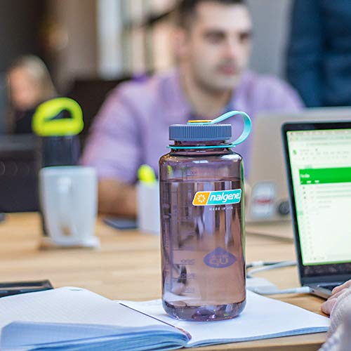 Nalgene Sustain Tritan BPA-Free Water Bottle Made with Material Derived from 50% Plastic Waste, 32 OZ, Wide Mouth, Red