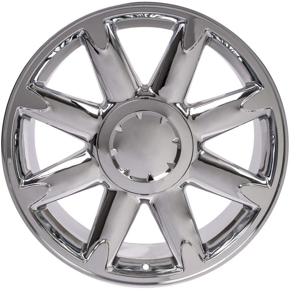 OE Wheels LLC 20 inch Rim Fits 6x139.7 Silverado Suburban Tahoe Sierra Yukon Escalade CV85 20x8.5 Chrome Wheels Hollander: 5304