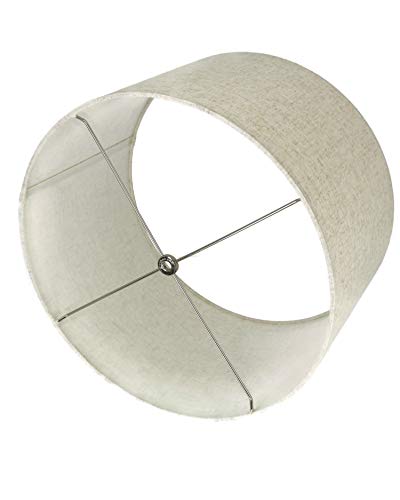 Urbanest Linen Drum Lamp Shade, 18-inch by 18-inch by 11-inch, Cottage, Spider-fitter