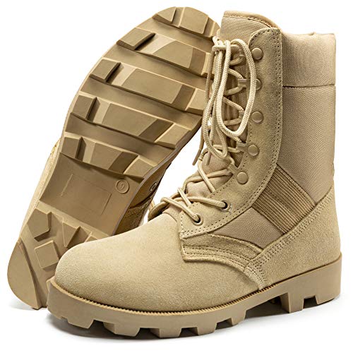KaiFeng Mens Military Tactical Army Boots for Men Lightweight Jungle Boots