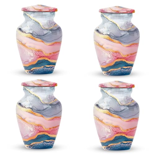 JAGASY Pastel Marble Design Urn Cremation Urn for Adult Ashes Male & Female - Burial Urns for Adult Human Ashes - Large Human Remains Memorial Urn for Women - 10 Inch