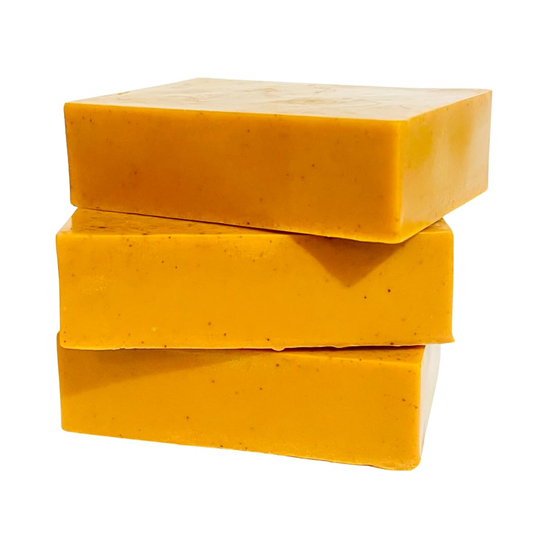 Turmeric and Kojic Acid Skin Brightening Soap All Natural Gentle Cleanser for All Skin Types. Fights Acne, Reduces Dark Spots & Fades Scars. Face & Body Cleanser for Men, Women & Teens. (1 soap bar)