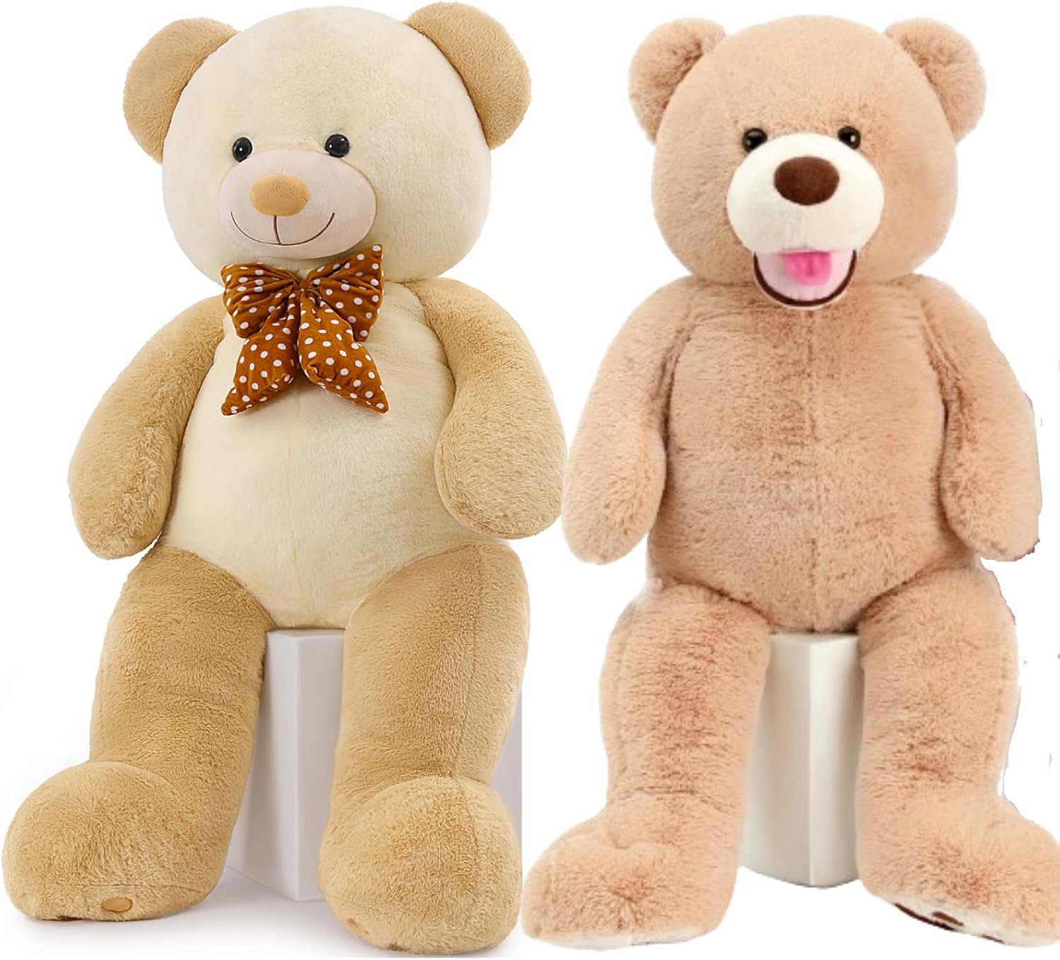 MorisMos 2 Pack Big Teddy Bear 4 feet stuffed animal, Soft Giant Teddy for Adult Kids