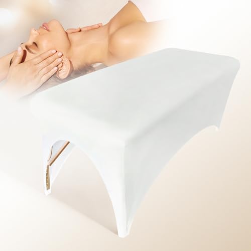 2-Piece Spa Bed Cover Professional Lash Bed Cover Stretchy Massage Table Cover Beauty Bed Protective Topper, Excellent for Lash Extension, Spa, Massage, Beauty Salon, Wax, Tattoo (Pink)