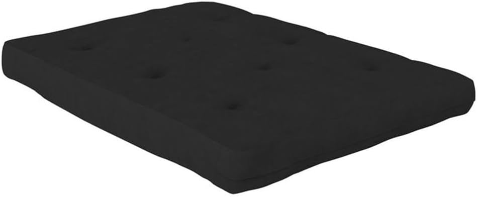 Pemberly Row 8 Inch Futon Mattress in Black