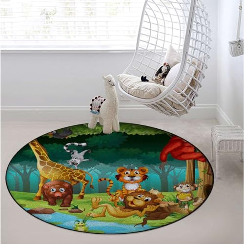 Multicolor Gaming Chair Mat for Hardwood Floor Anti-Slip Floor Protector Game Controller Rubber Gaming Computer Chair Mat Old Fashioned Scottish Tartan Country Style Diameter 43.3 in