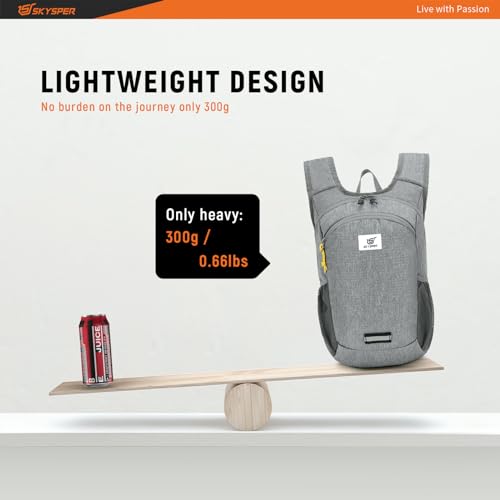 SKYSPER 10L Hiking Backpack Lightweight Packable Back Pack Small Travel Daypack for Women Men Foldable Outdoor Rucksack