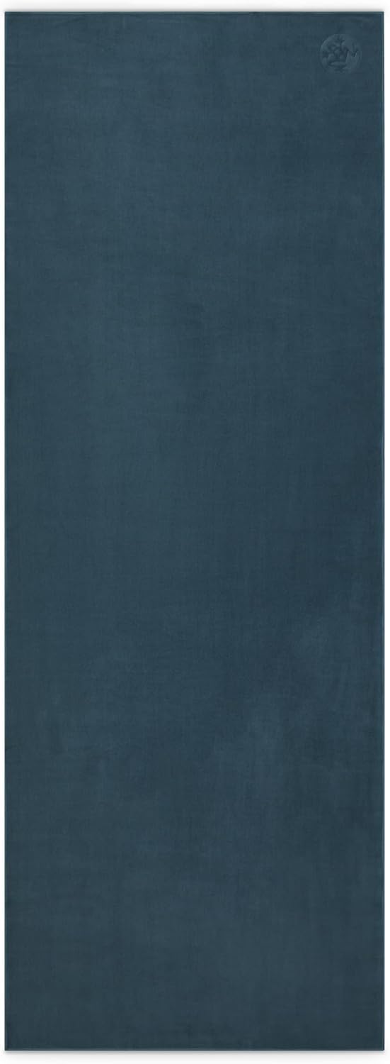 Manduka eQua Yoga Mat Towel - Quick Drying Microfiber, Lightweight, Easy for Travel, Use in Hot Yoga, Vinyasa and Power, 72 Inch (182cm), Sage Solid