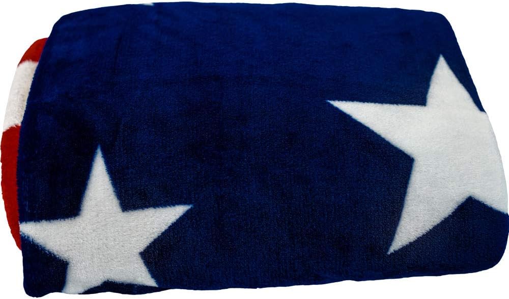 USA Star Spangled Banner Super Plush Blanket - 50x60 Soft Throw Blanket - Perfect for Cuddle Season!