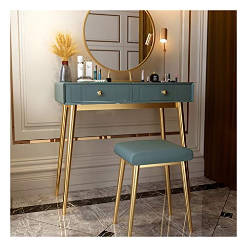 Vanity Table Set Dressing Table Set,Dressing Table with Movable Large Storge Space Compartments and Drawers (White Length 100cm)