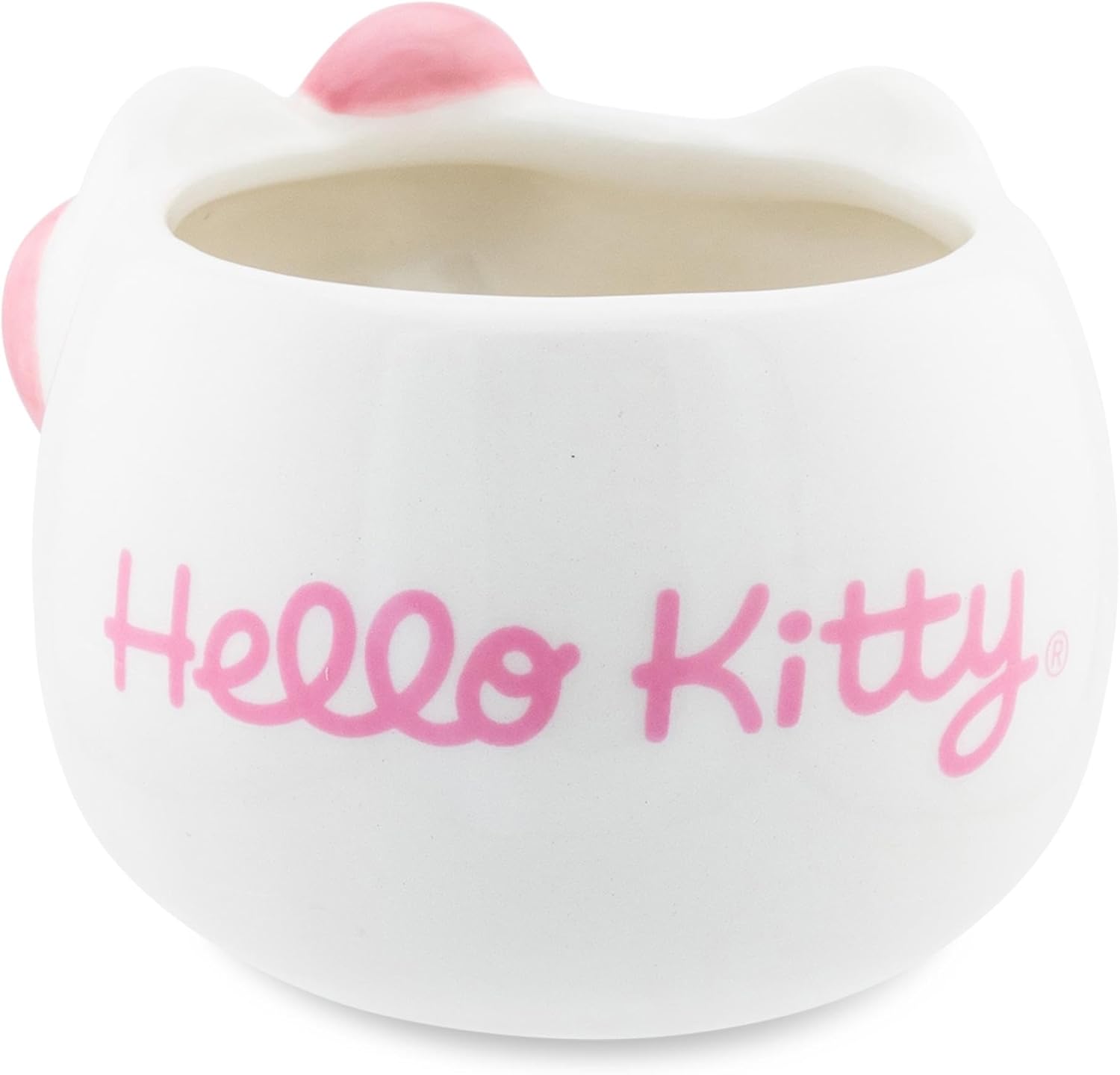 Silver Buffalo Sanrio Hello Kitty Pink Bow Sculpted Ceramic Mini Mug | Small Coffee Cup For Espressos, Cappuccinos, and Beverages | Holds 2.5 Ounces