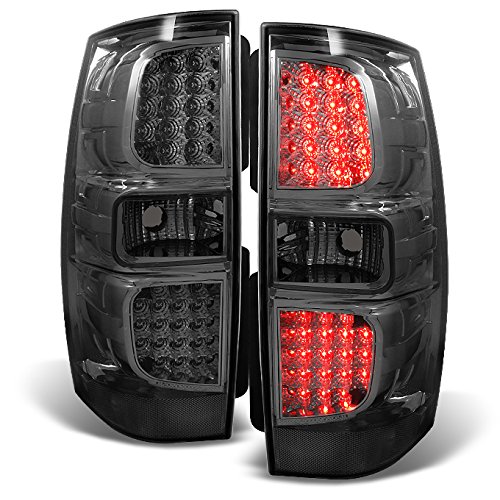 AKKON - For Chevy Suburban/Tahoe GMC Yukon/Yukon XL SUV Smoked Clear LED Tail Lights Replacement Pair Set