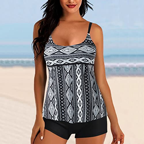 Women's Tankini Swimsuits Plus Size Loose 2 Piece Bathing Suit Comfort Stylish Flowy Swimwear
