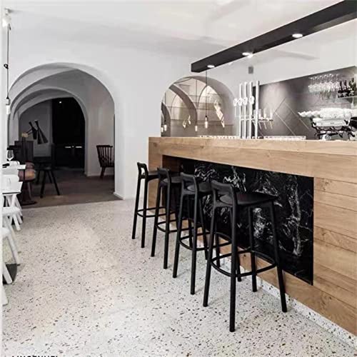 Nordic Wood Bar Chair, Modern Minimalist and Fashionable Bar Chair, Home Light Luxury Backrest New Chinese Bar Stool. (Color : Blue)