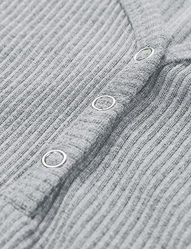 MEROKEETY Women's V Neck Tank Tops Summer Sleeveless Ribbed Button Casual Henley Shirts