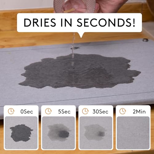 2 Pack Stone Drying Mat for Kitchen Counter 15.7