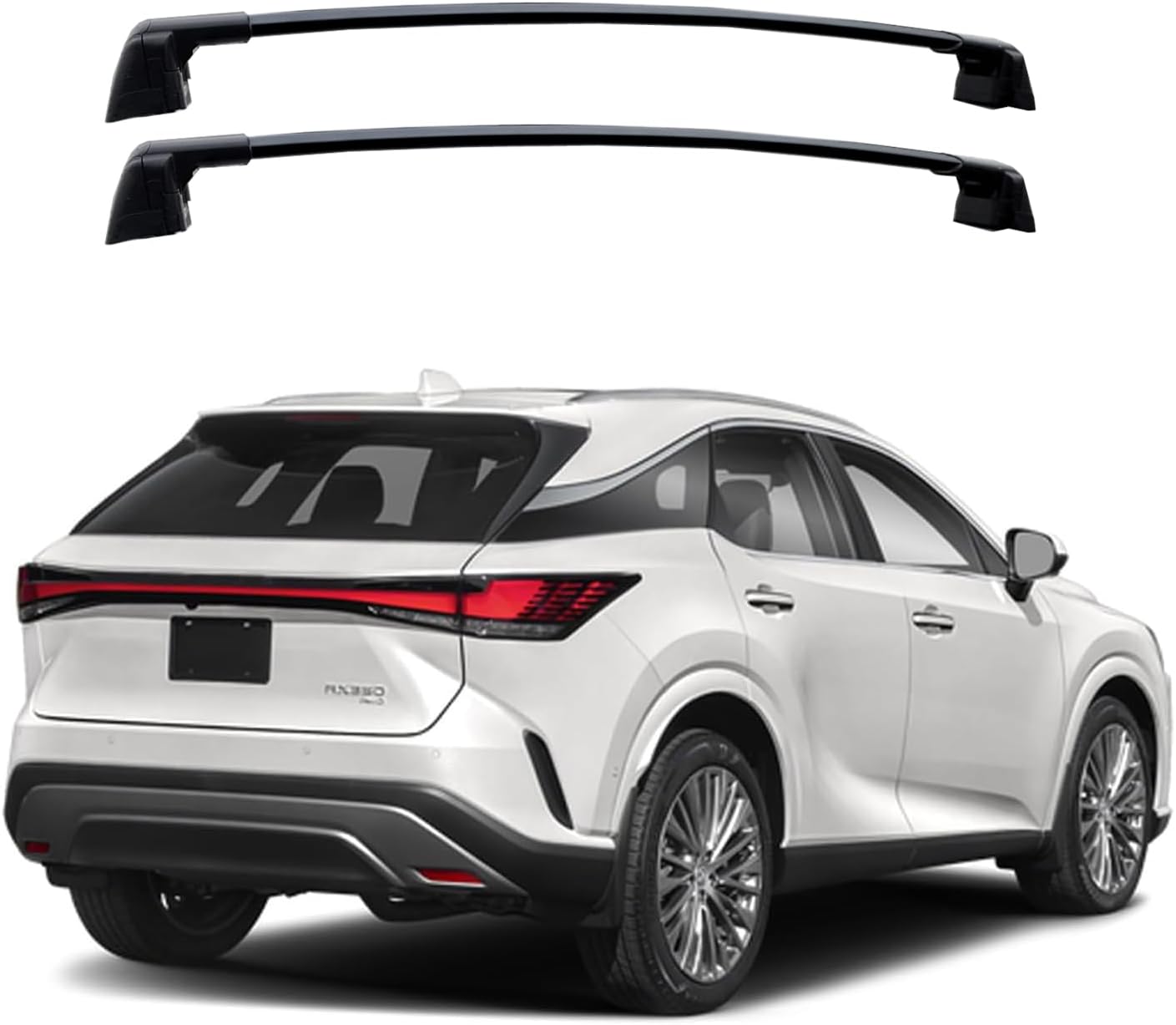 Cheetah Roof Rack Crossbars Fits 2023-2025 Lexu-s RX 350h, 450h+, 500h Flush Roof Rails, High Profile Compatible with Panoramic Sunroof, Lockable Cross Bars Cargo box, Bike Black RX23P