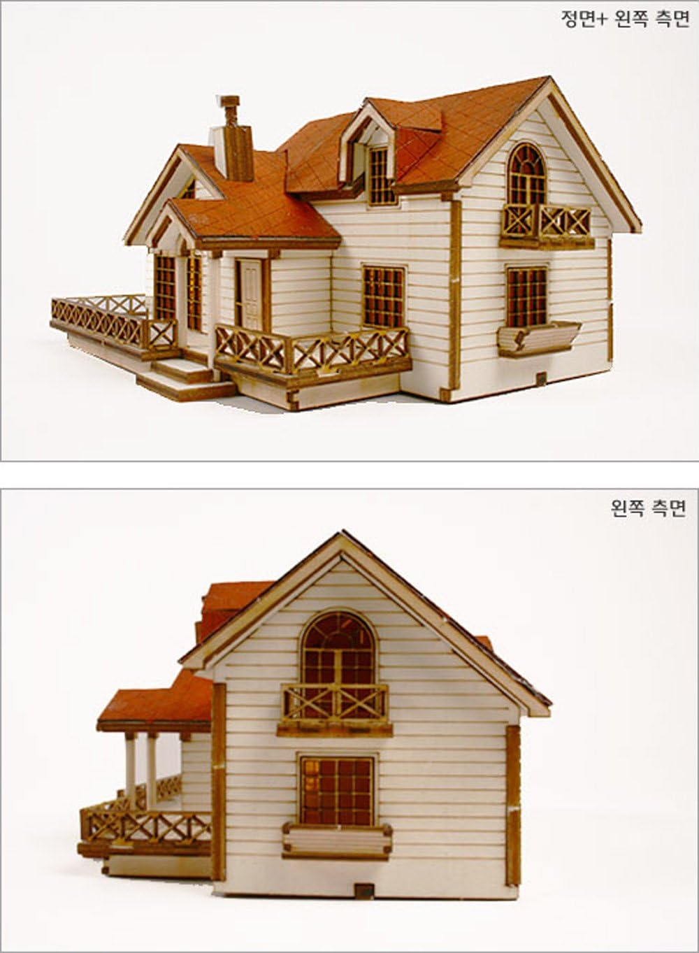 Desktop Wooden Model Kit Garden House B With a Large Loft by Young Modeler