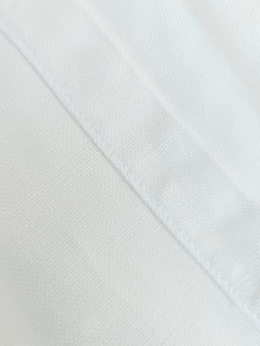 100% European Linen Cotton Slipcover, Compatible with IKEA Henriksdal Dining Chair, Solid White - Set of 2