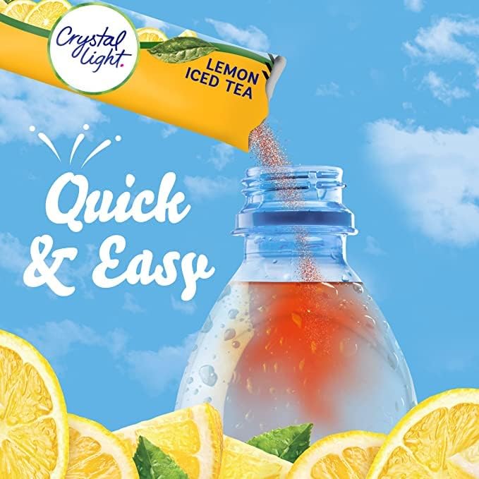 Crystal Light Lemon Iced Tea Powdered Drink Mix - Pack of 3 (30 Packets in total)