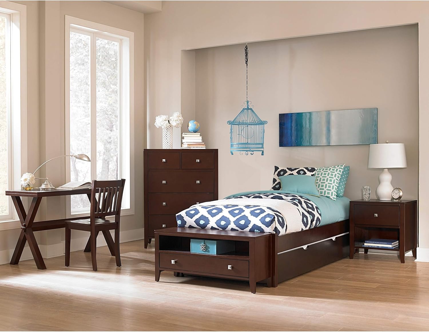 Hillsdale Furniture Hillsdale Kids and Teen Pulse Twin Trundle, Chocolate Platform Bed