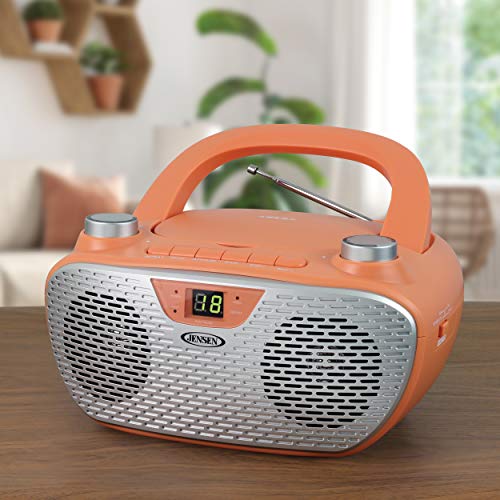 Jensen CD485BK Boombox CD AM/FM Stereo Radio (Black)