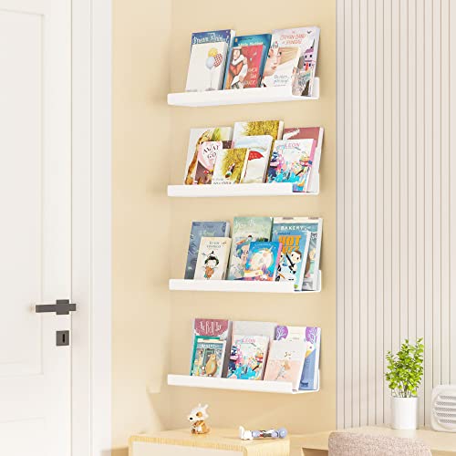 upsimples 6 Pack Acrylic Shelves for Wall Storage, 15