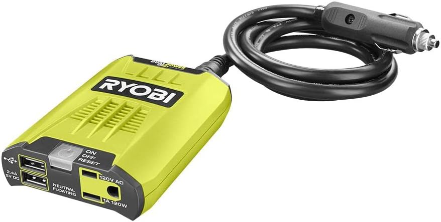 RYOBI 18V ONE+ 120 Watt Automotive Power Source/Inverter - RYI120AVNM