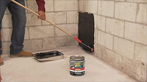 Flex Seal Liquid, 16 oz, Black, Liquid Rubber Coating Sealant, Waterproof, Flexible, Breathable, and UV Resistant, Roof Repair, Basements, RV, Campers, Trailers, Marine, EPDM, Masonry