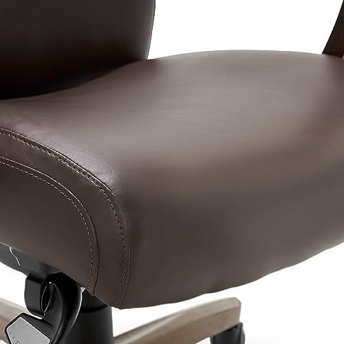 La-Z-Boy Greyson Ergonomic Bonded Leather Swivel Executive Chair, Black (CHR10086B)