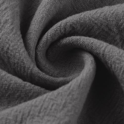 Women's 2024 Summer Boho Dress Women's Casual Solid Sleeveless Cotton Linen Dress with Pockets Loose Fit Round Neck