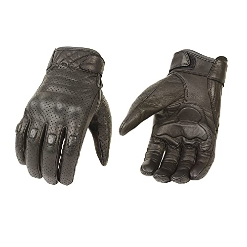 Milwaukee Leather Men's Premium Leather Perforated Cruiser Gloves MG7500 (Medium)
