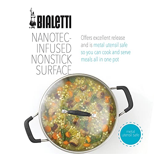 Bialetti Impact Cookware, 2-Pack Fry Set, Gray