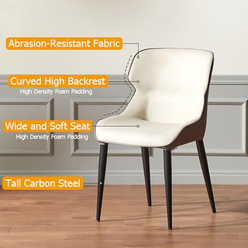 Modern Fashion Dining Chairs Set of 4,Sturdy Metal Legs and Soft Fabric Seat Cushions,Ergonomic Backrest Dining Chairs Set of 4,Kitchen Dining Room Chairs(1/2/4Pcs)