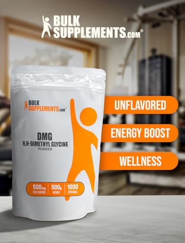 BulkSupplements.com DMG HCl Powder - N,N-Dimethylglycine HCl, DMG Supplements, DMG 500mg, DMG Dimethylglycine Powder - Gluten Free, 500mg per Serving, 250g (8.8 oz) (Pack of 1)