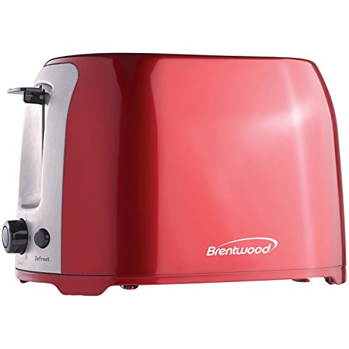 Brentwood TS-292R Cool Touch 2-Slice Extra Wide Slot Toaster, Red