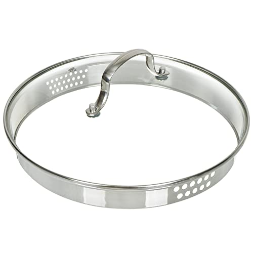 Daniks Tokio Stainless Steel Stock Pot with Glass Lid | Induction 4.5 Quart | Pasta Pot with Strainer Insert | Dishwasher Safe Pot | Measuring Scale | Soup Pasta Stew Pot | Silver