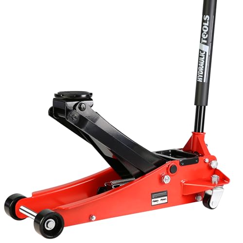 2.5 Ton Floor Jack,Low Profile Steel Racing Floor Jack with Dual Pistons Quick Lift Pump,Hydraulic floorjack,Lifting Range 3.5