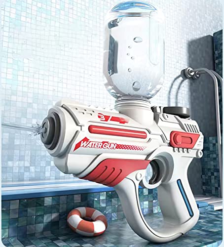 Electric Water Gun Toy -Range 20-40ft Water Guns - Water Squirt Guns Automatic Electric Water Guns for Adults & Kids - Squirt Guns for Kids Swimming Pool Beach Outdoor Party Games (Blue+680CC)