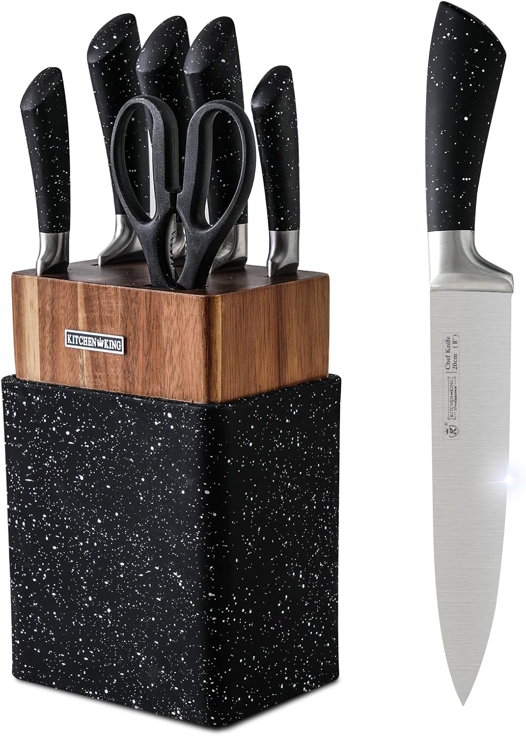 Kitchen Knife Sets,7 Pieces small knife set with block,A beautifully designed gift knife block set,stainless steel knife set with block that combines sharpness and lightness.Kitchen knives.