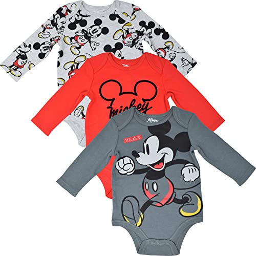 Disney Lion King Winnie the Pooh Mickey Mouse Minnie Mouse Baby 3 Pack Bodysuits Newborn to Infant