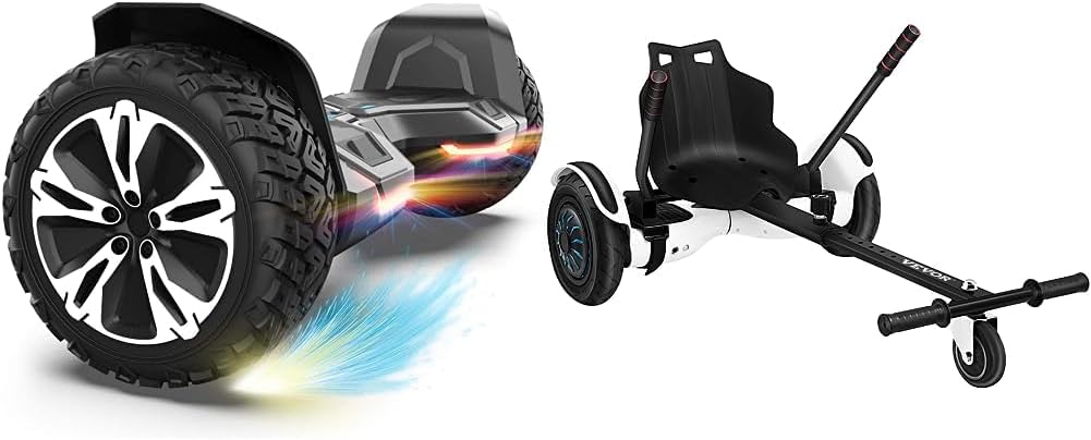 Gyroor Warrior 8.5 inch All Terrain Off Road Hoverboard & VEVOR Hoverboard Seat Attachment 6.5