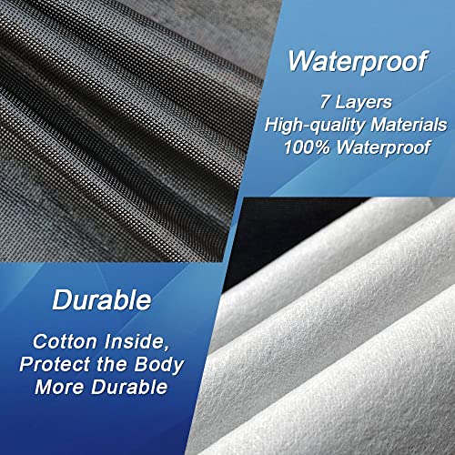 KouKou 6 Layers SUV Car Cover Waterproof All Weather, Universal Fit for Jeep Wrangler Unlimited JK JL/Commander, Subaru Outback, Cadillac SRX etc, Outdoor Sun UV Dust Protection. (181 to 190 inches)