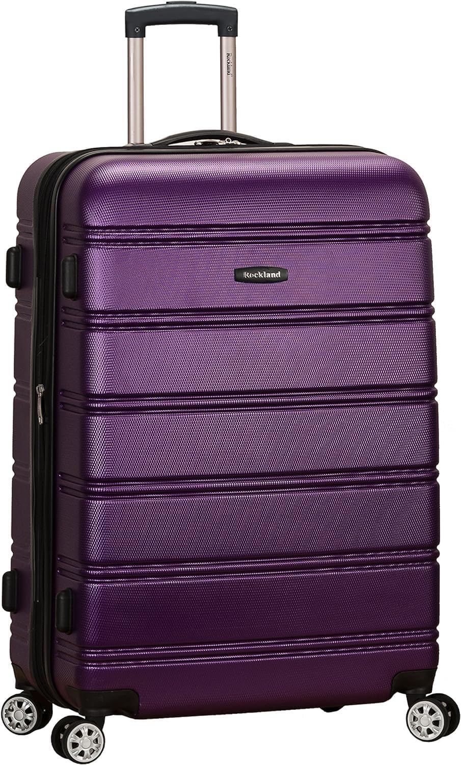 Rockland Melbourne Hardside Expandable Spinner Wheel Luggage, Purple 24