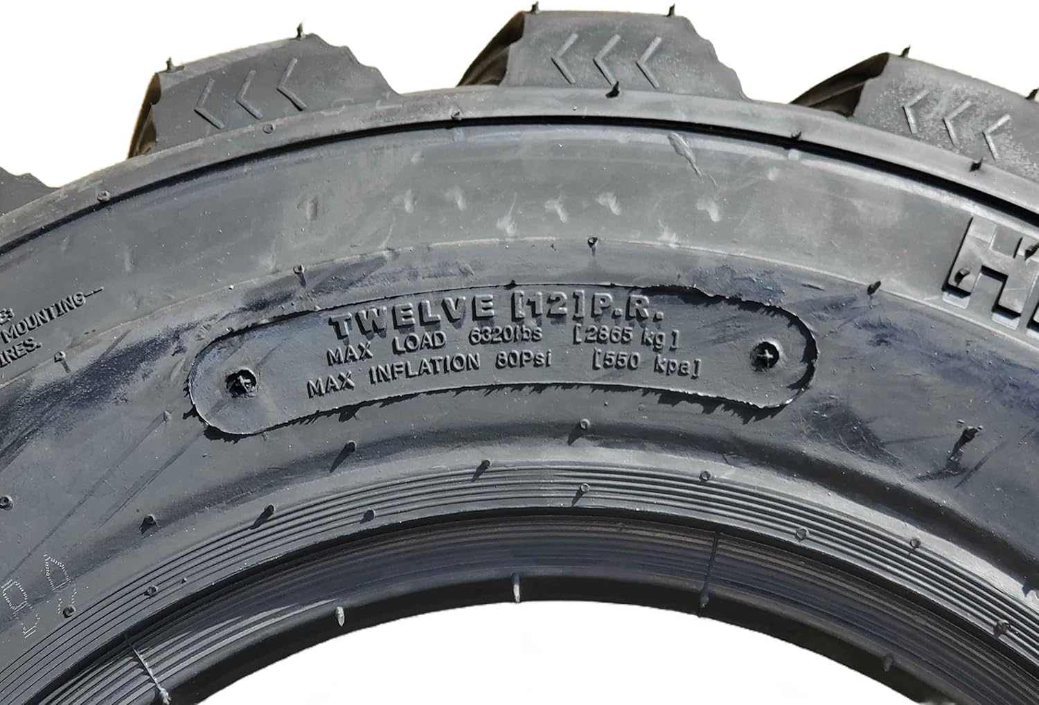 New Heavy Duty 12-16.5 12x16.5 12 Ply Skid Steer Tire w/Rim Guard