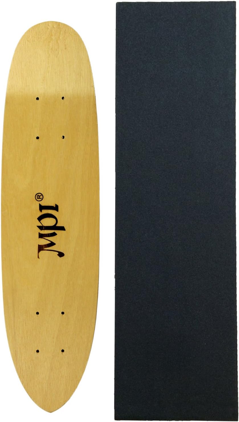 Vintage MPI Old School Skateboard Deck Light Wood Kicktail Cruiser with Griptape