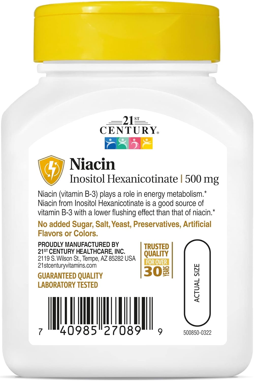 Niacin Flush Free 500 Milligrams 110 Capsules