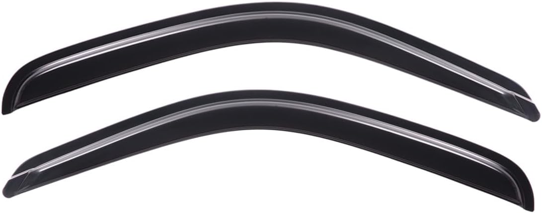 Lightronic WV92925 Outside Mount Side Window Deflectors Visors Vent Rain Guards, Dark Smoke, 2-Pieces Set, Fits 1995-2004 Toyota Tacoma Regular Cab/XtraCab